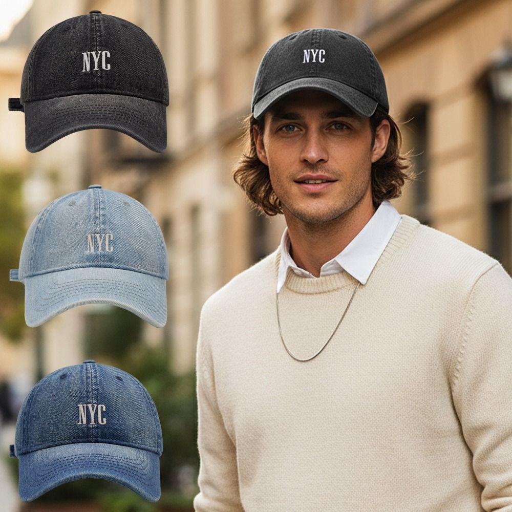 Casual NYC Embroidery Baseball Caps Adjustable Sun Hats Fashion Trucker Caps Unisex