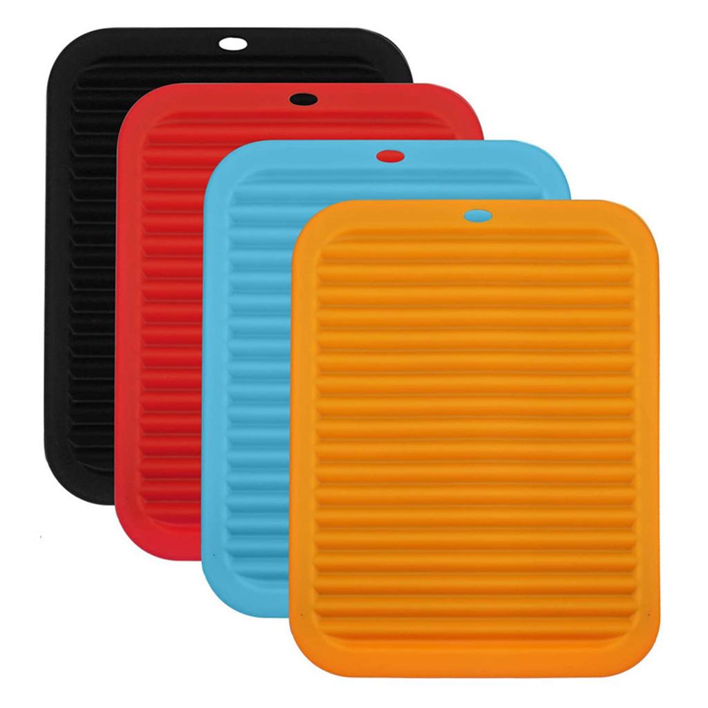 Multifunctional Silicone Heat Insulation Placemat Silicone Table Mat Non Slip Large Coaster for Kitchen Dining Table