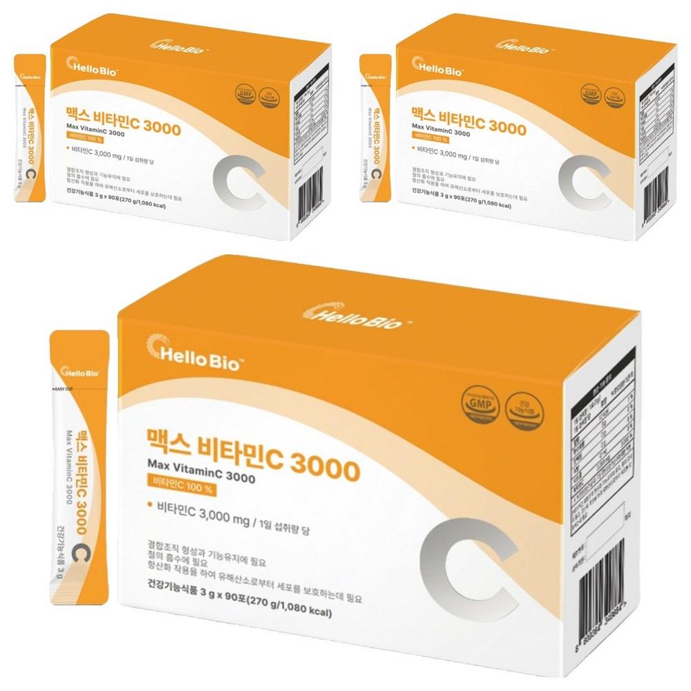 HelloBio Max Vitamin C 3000 90p 270g 3 pcs