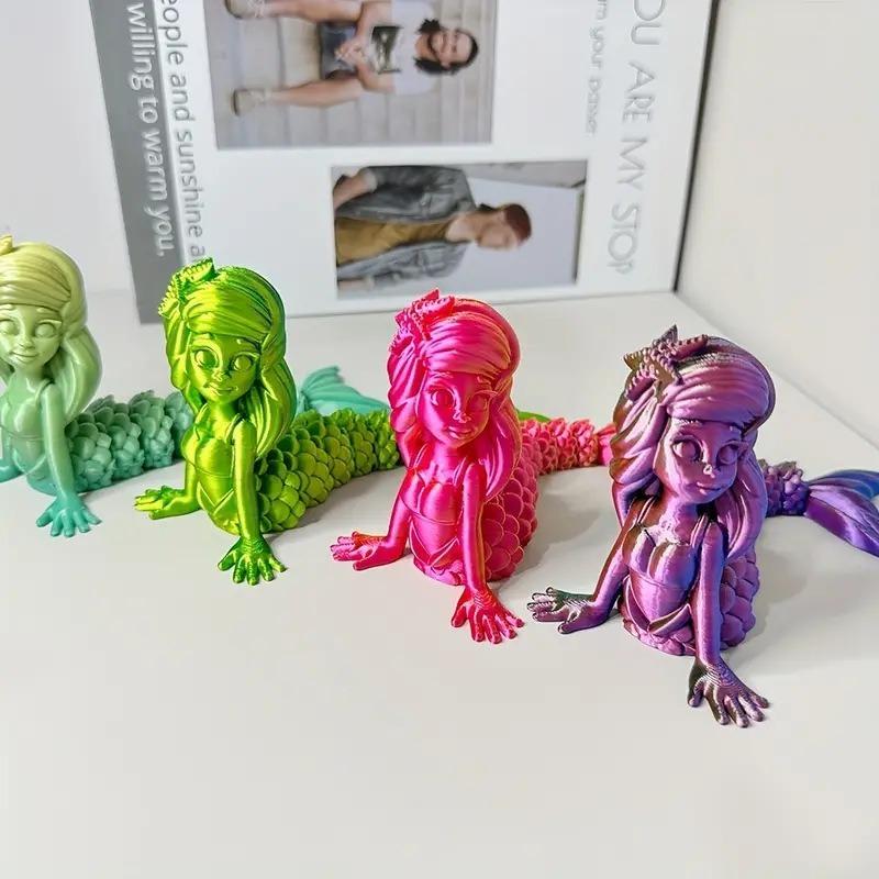 Mermaid 3D Printed Exquisite Figure Colorful Multi-Jointed Movable Girl Birthday Party High-quality Gift for Girl Like Figurines