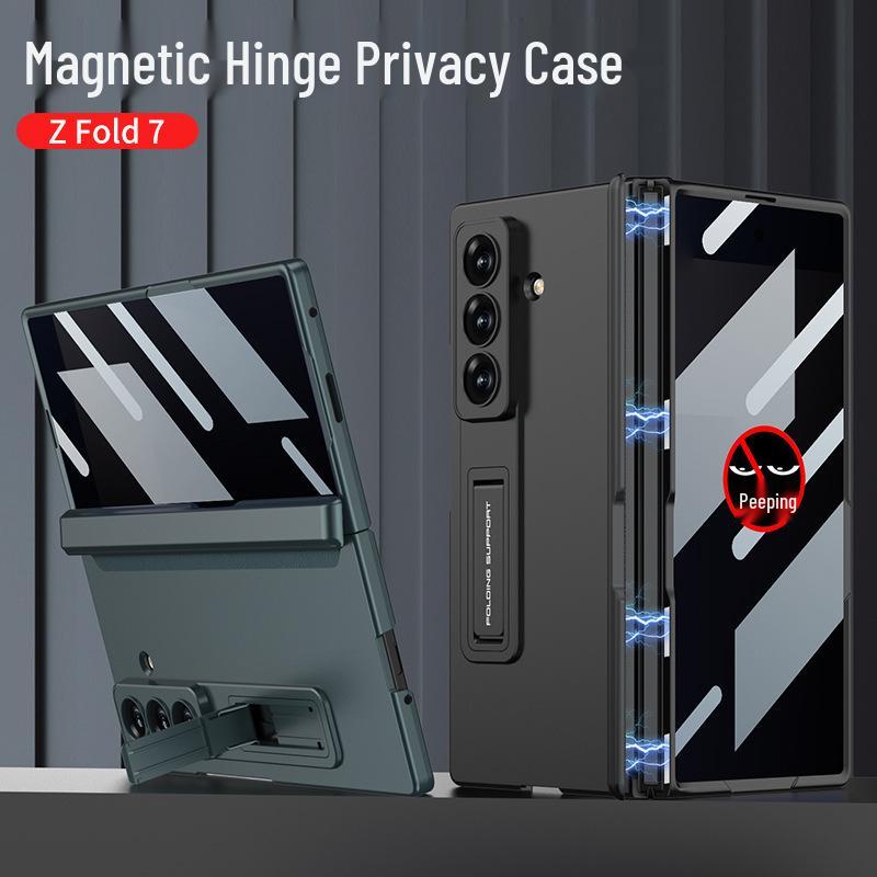 Samsung Z Fold7 Ultra-Thin Leather Phone Case with Card Holder & Stand