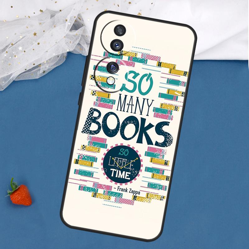 Read Books Library Bookshelf Quotes Case For Honor Magic 8 7 5 6 Lite 400 200 Pro 50 70 90 X8c X8b X9a X9b X9c X9d Win RT Cover