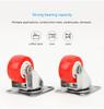 Car Heavy Duty Swivel Castor Silent Trolley 360 Degrees Swivel 1.5 Inch Red Wheels for Car Tool Platform Trolley Accessorie Tool