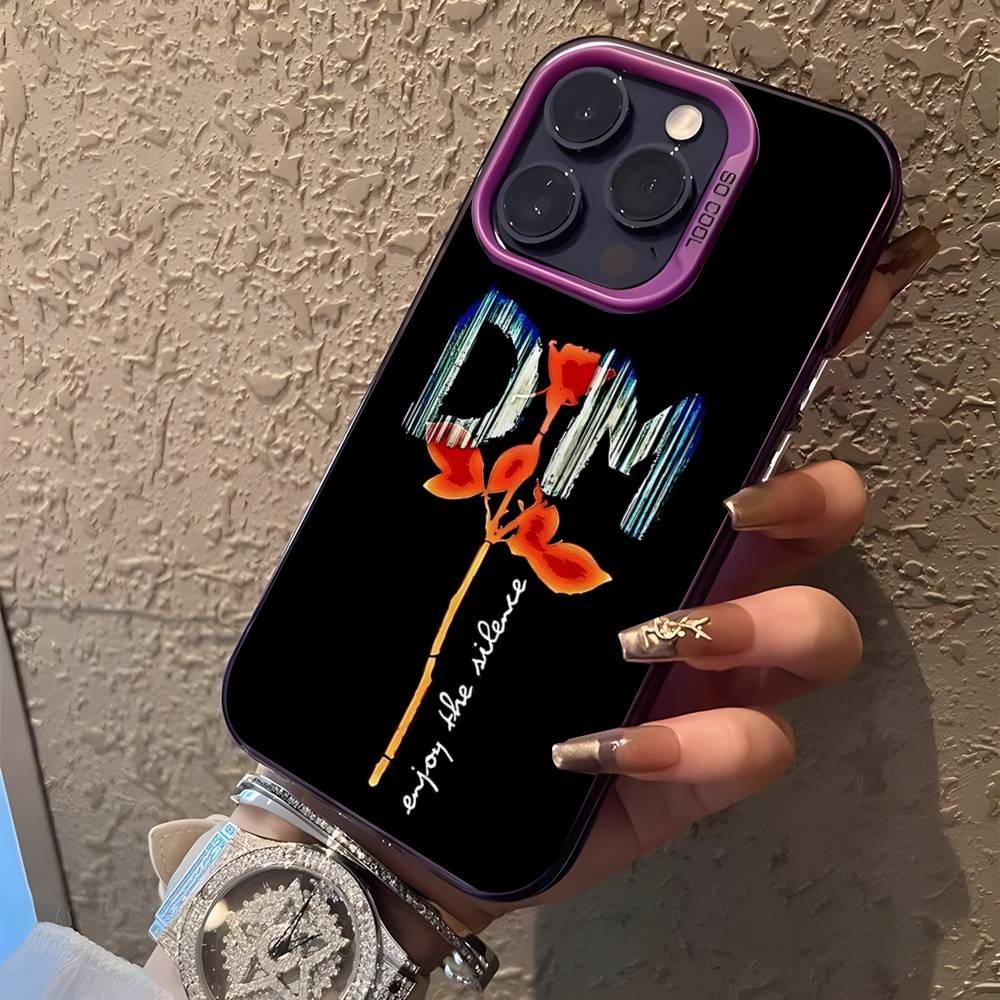 Band D-Depeche ModeS Purple Matte Shockproof CoverPhone Case For iPhone 17,16,15,14,13,12,11,Pro,XS,Max,Plus,Mini,SE4,E