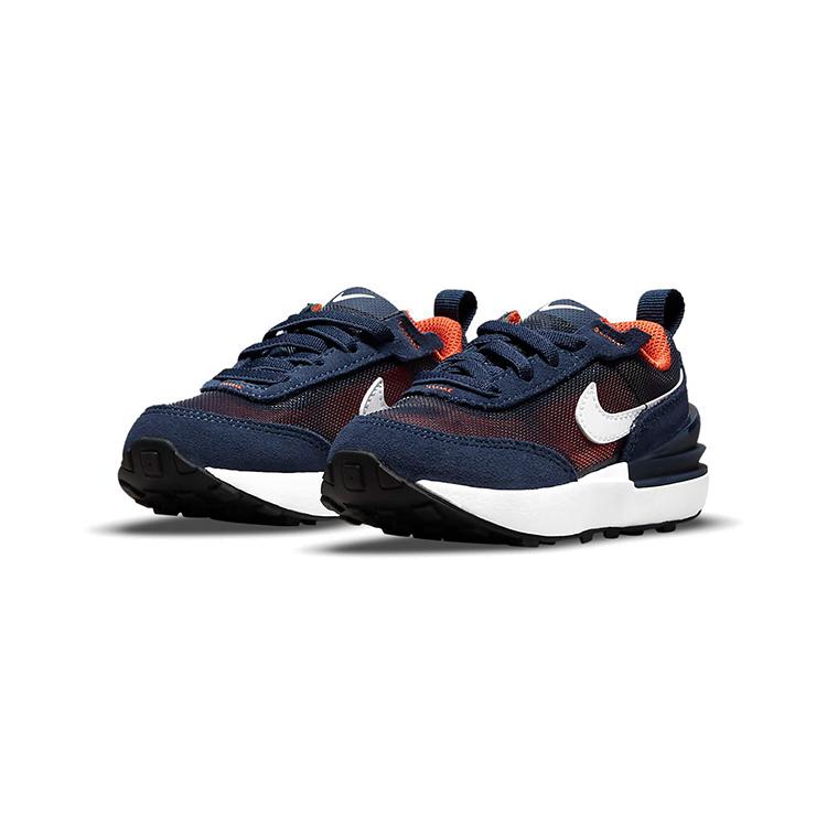 Nike Waffle One Low Top Sports Casual Shoes Blue Orange Infant And Toddler DC0479-401