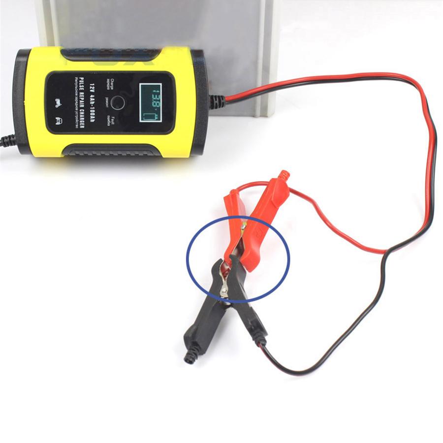 12V 5A Motorrad Auto Impuls Reparatur Blei Säure Speicher Ladegerät mit LCD Anzeige EU Version