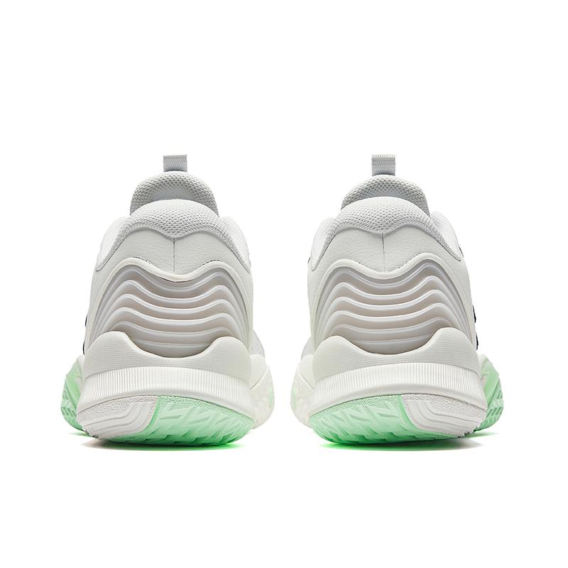 ANTA Men Trendy Basketball Shoes White Fluorescent Green 112441107-7