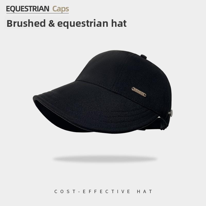 Drying Quick Equestrian Hat With Wide Brim And Solid Color Design For Daily