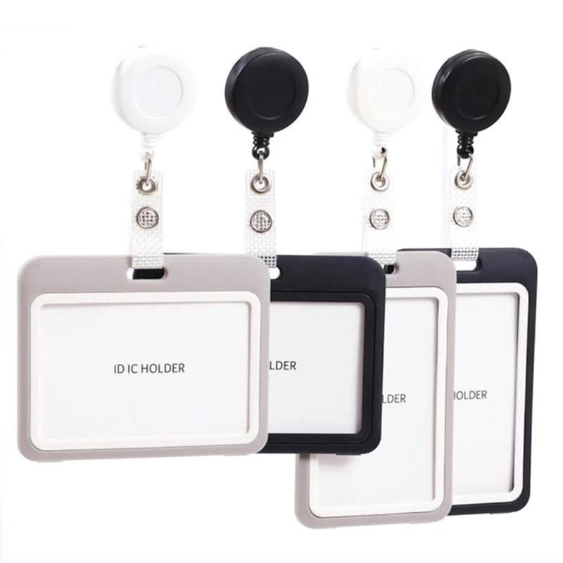 1/2PCS Card Sleeve Credit Card Badge Holder Nurse Student Name Tag Id Badge Holder Card Holder Women Men Lanyards Badge Holder