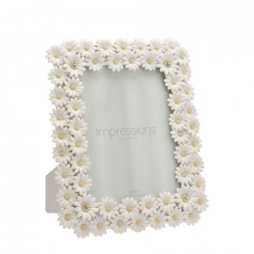 Impressions White Resin Daisy Photo Frame 6 x 8
