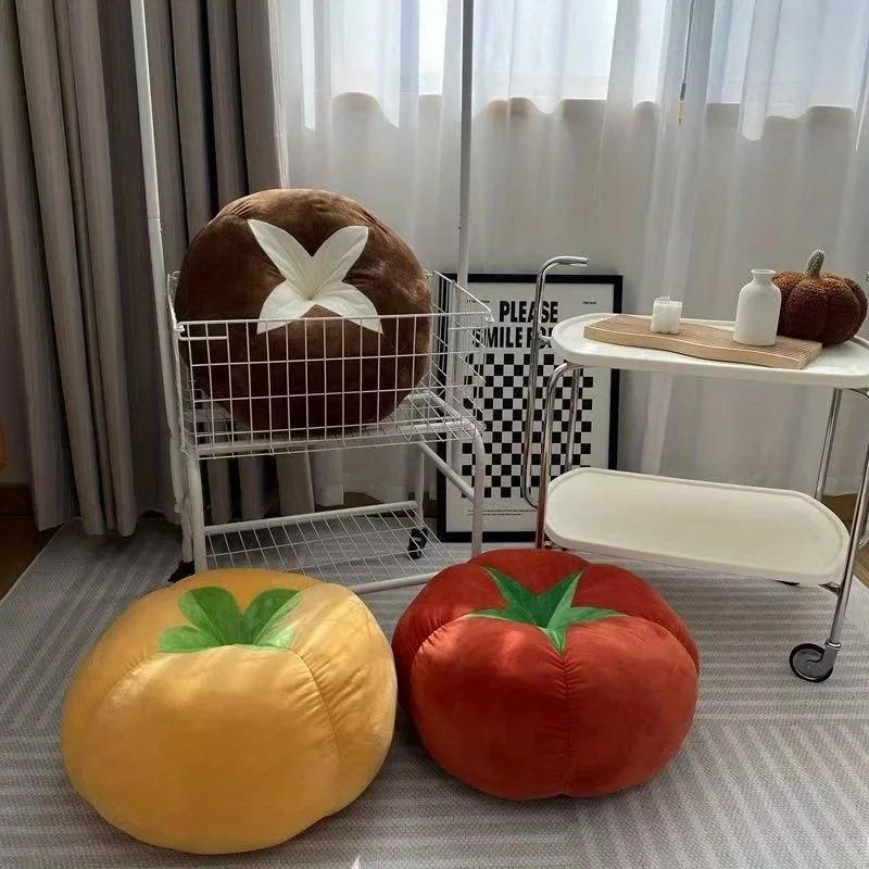 ins creative mushroom tomato living room sofa cushion room floor decoration ornament bed bay window throw pillow chair