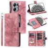 For Xiaomi Redmi Note 13 5G Case Mandala Imprinted Design Leather Wallet Phone Cover with Strap