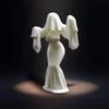 Gothic Bride Figurine 3D Printed Halloween Ghost Bride Statue 3D Printed Female Ghost Desktop Figurine Home Desktop Decoration
