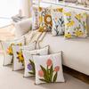 Luxury Pastoral Daisy Embroidered Pillowcase - Light Living Room Sofa Cushion