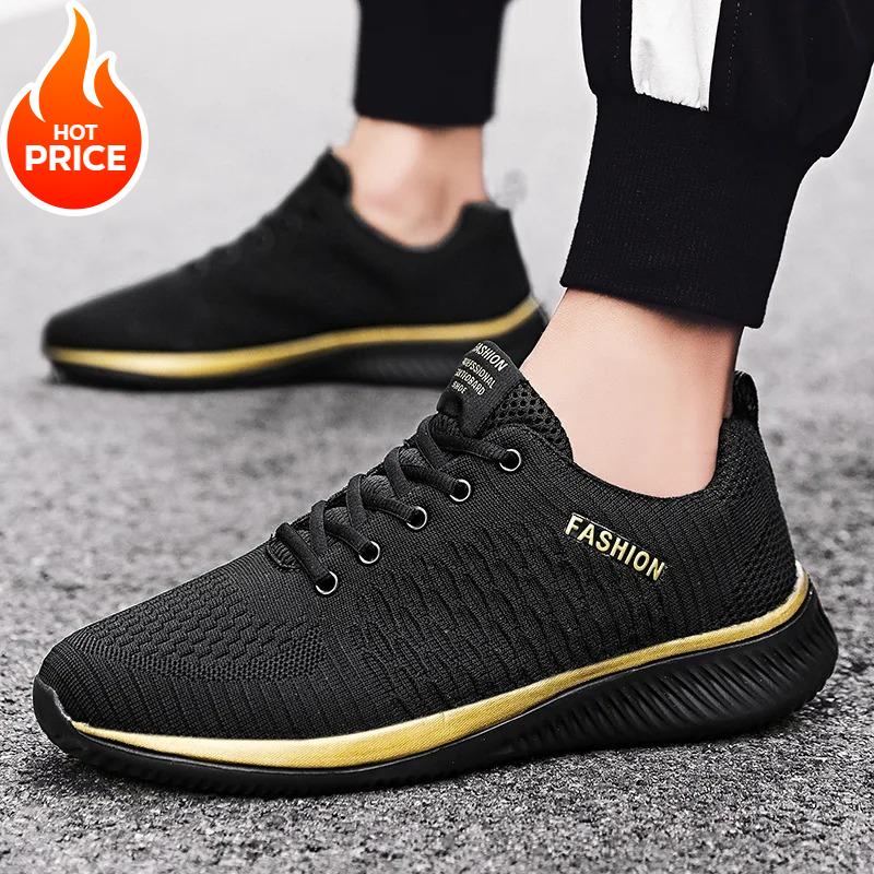 

Чоловічі кросівки для бігу Жіноче легке спортивне взуття Класичне сітчасте дихаюче повсякденне взуття Чоловічі нові модні кросівки Великий розмір 50 46 чорний