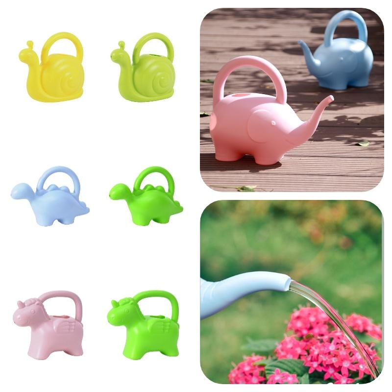 Colorful Gardening Watering Pot For Kids Cute Cartoon Elephant Design 1l Capacity