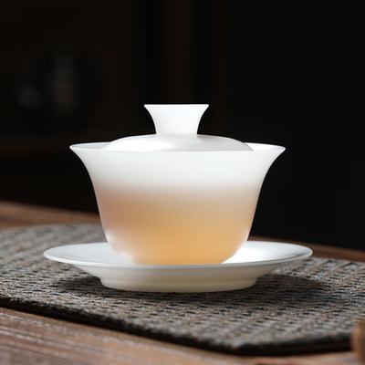 Weißes Porzellan Dünnwandiges Gaiwan