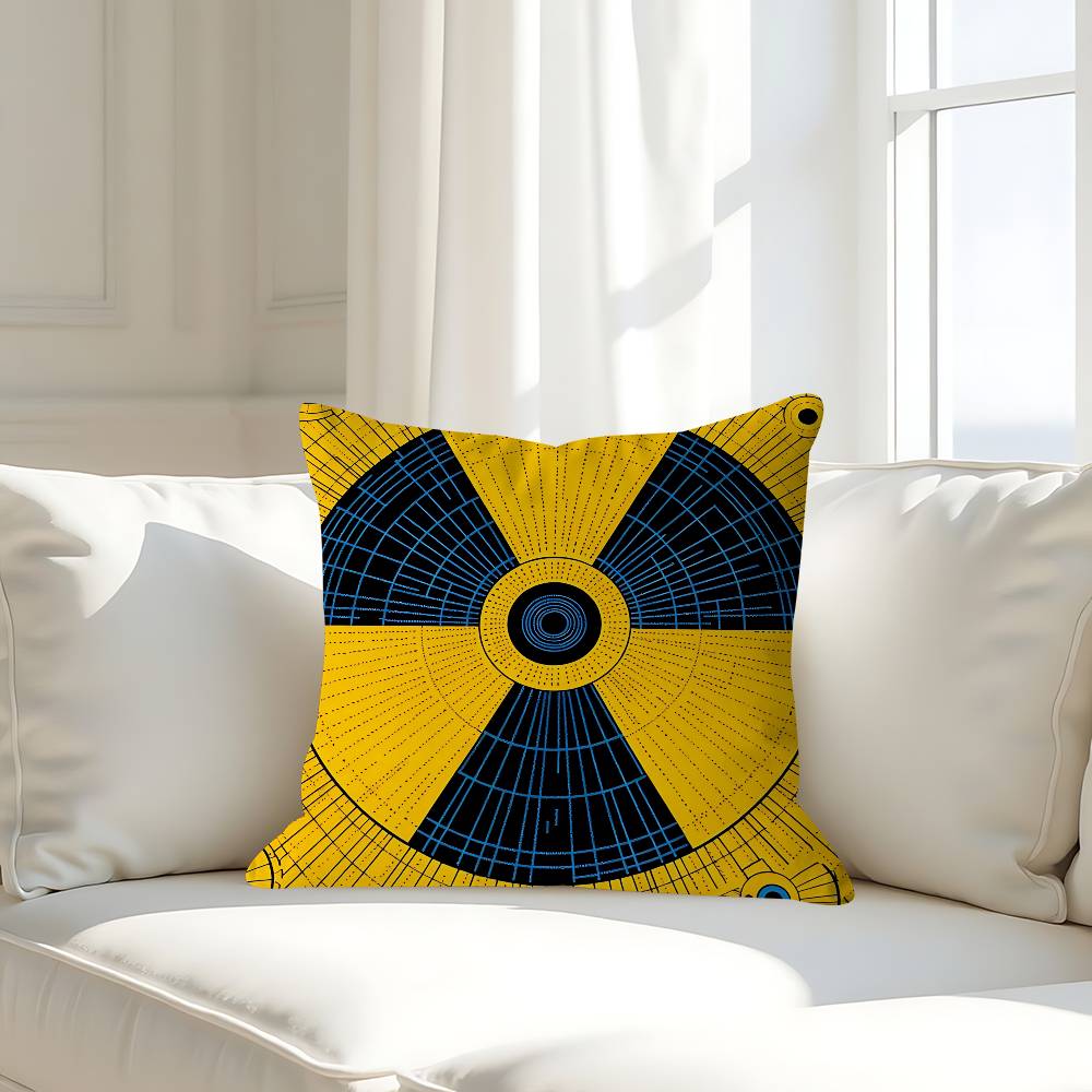 Creative R-Radiation Logo Personalized Picture Text Home Decorative Pillows Household Gifts 45x45cm