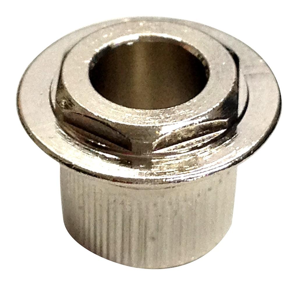 Set of 6 HTK-Bush for SD (Nickel) Conversion Bushings for 6.35mm Shafts and 10mm Tuner Holes (Bushing Inner Diameter 6.4mm, Outer Diameter 10.3mm)
