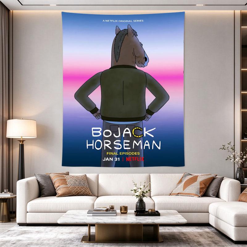 Bojack Horseman Netflix Final Sunset Pink Blue Poster