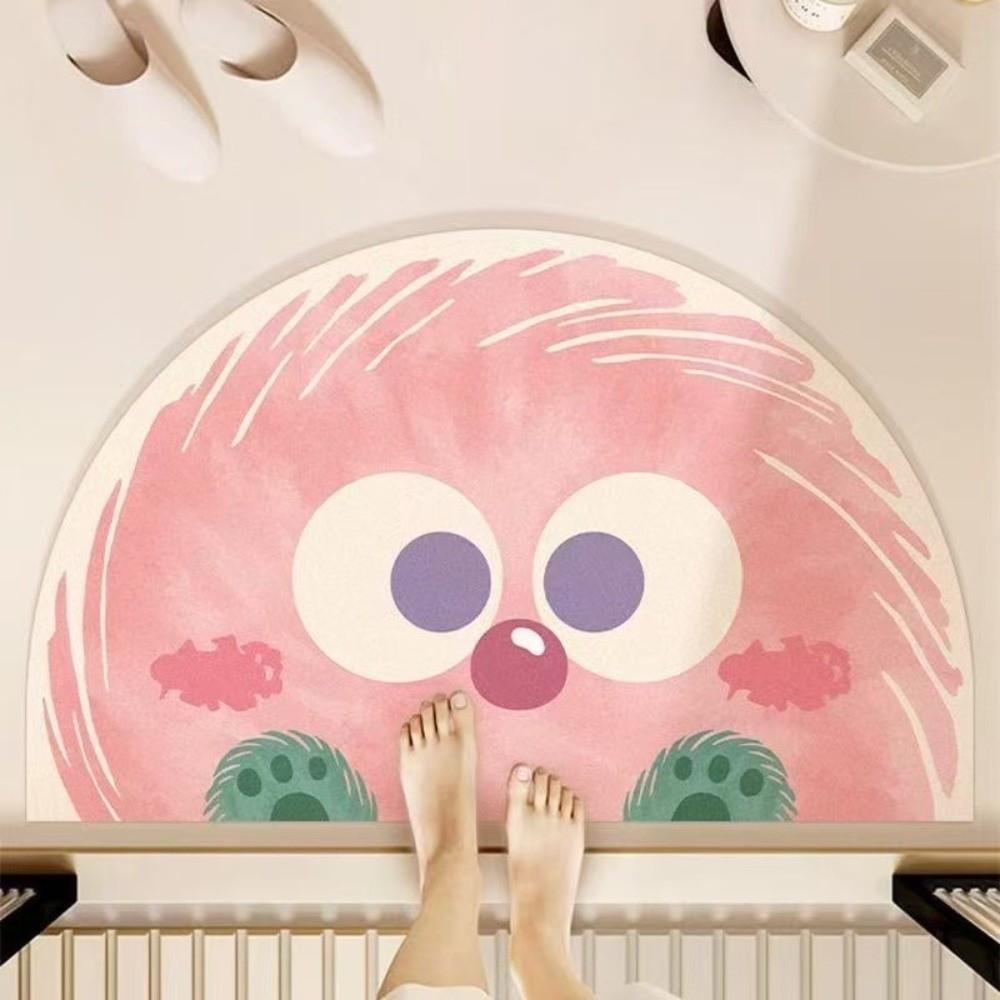 

Cute 40*60cm Bathroom Mat Cartoon Design Big Eyes Diatom Mud Mat Quick Dry Bathroom Carpet Bathroom Use