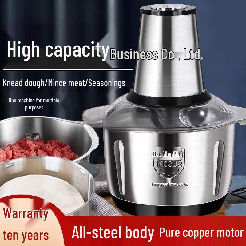 German Automatic Electric Meat Grinder & Stainless Steel Vegetable Chopper Multi-functional Blender for Chili Cooking