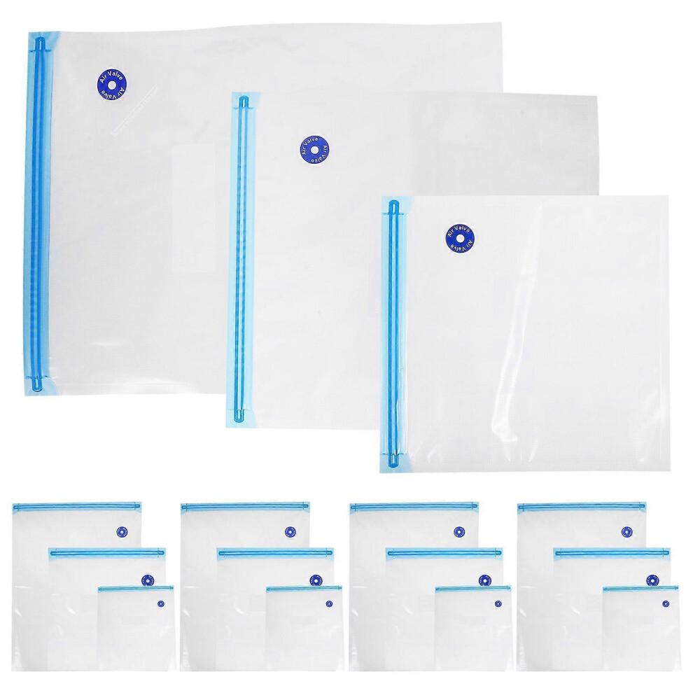 1 Set Reusable Food Vacuum Sealed Bags with Clips Food Storage Bag Vacuum Bags