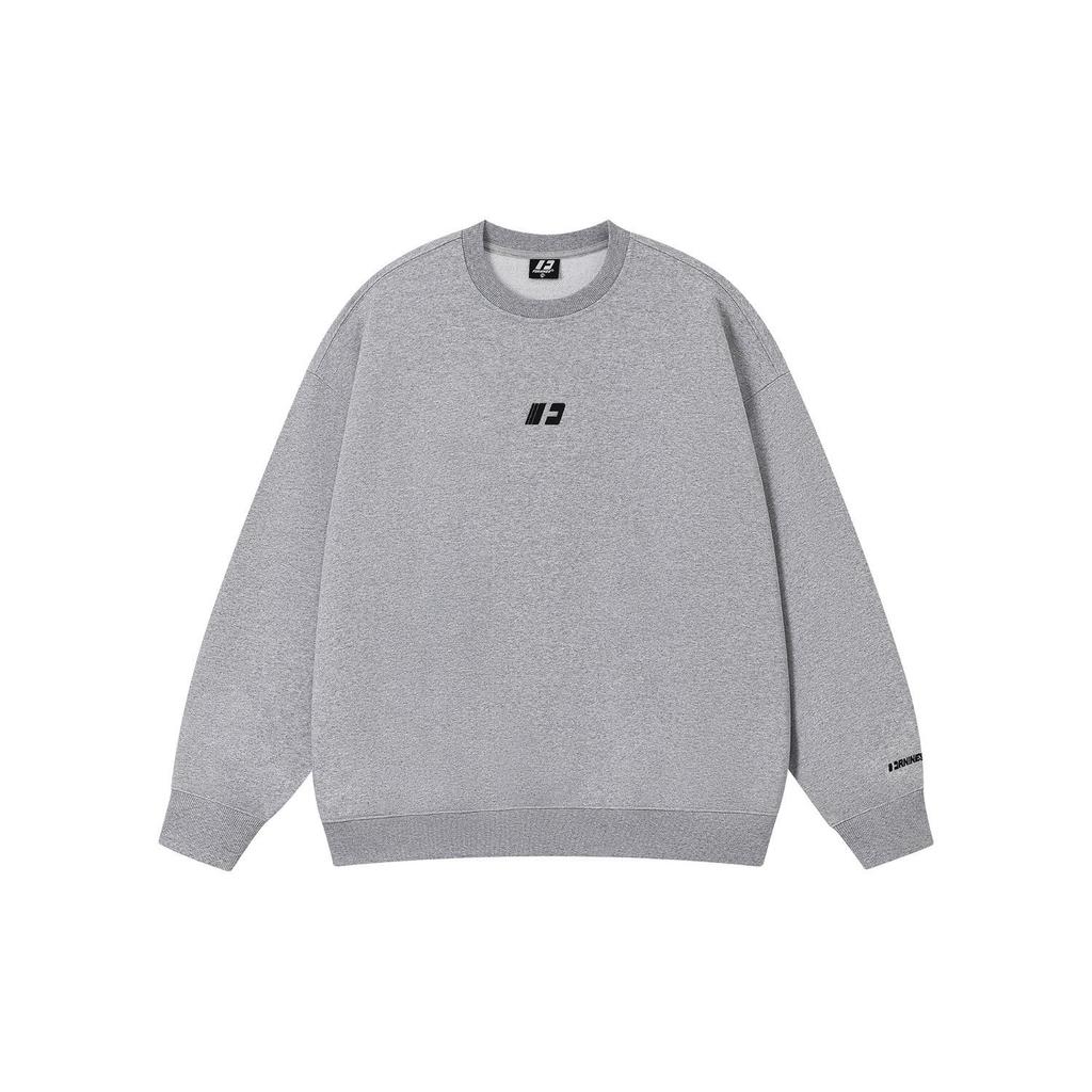 Unisex Embroidered Round Neck Heavyweight Cotton T-shirt - Korean Style, Long Sleeve, Trendy Spring/Autumn Casual Wear