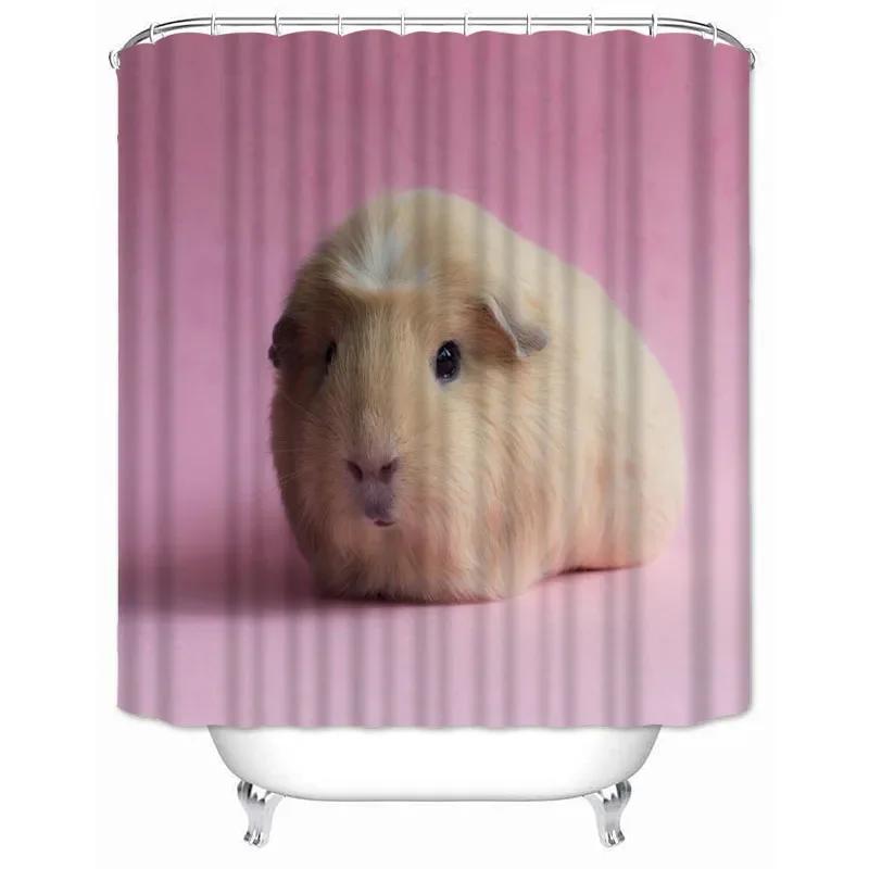 

Custom High Quality Guinea Pig Shower Curtain Waterproof Bathroom Polyester Fabric Bathroom Curtain W60H190(CM)-1 Pcs