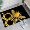 Crystal Velvet Bee Printed Area Rug Carpet for Bedroom Living Room Home Decor Rugs Mat Non Slip Mat Rug for Bedside