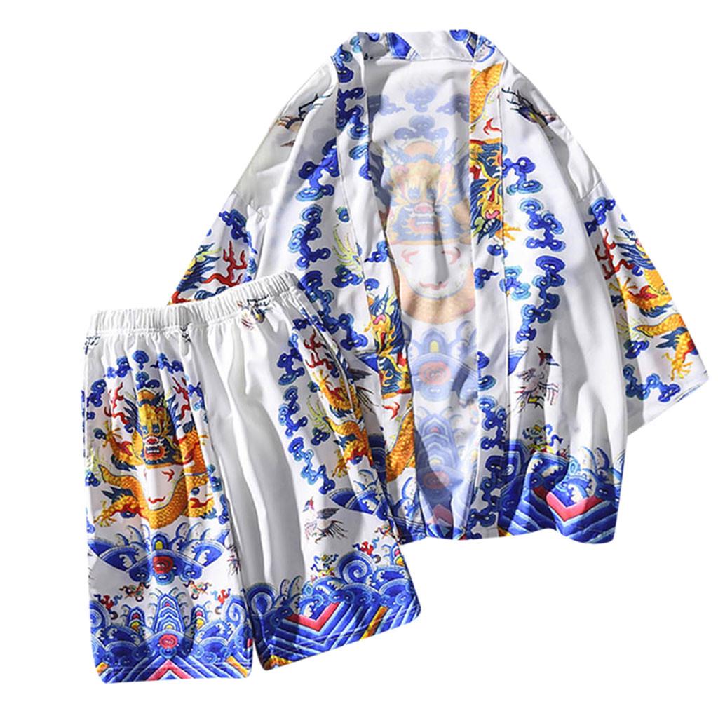 

(SU)Любители моды, верхняя блузка с индивидуальным принтом, кимоно, костюм для горячей весны