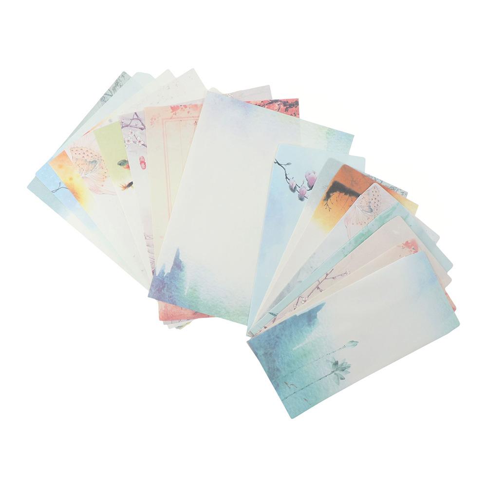 Čínský styl dopisní papír a obálky sada A4 Psací papír Kancelář papírnictví