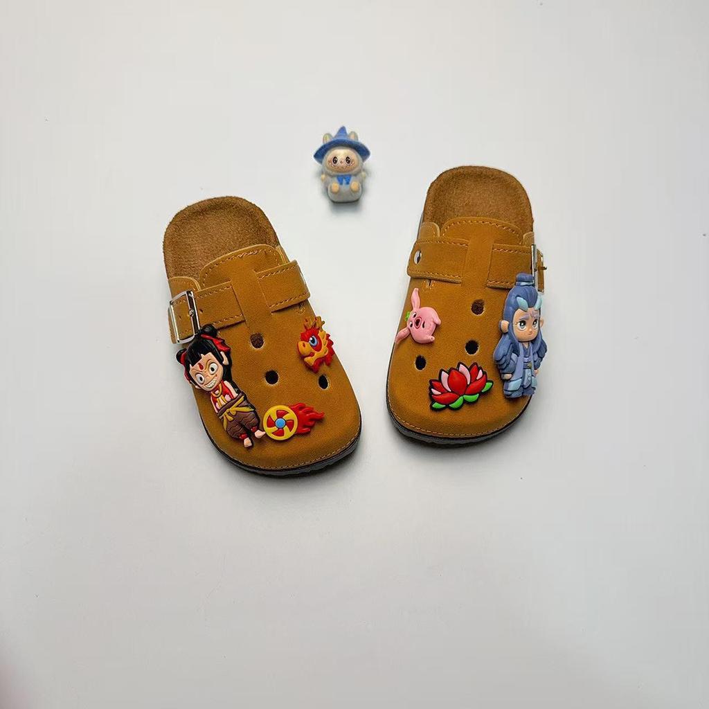 Kids' Cartoon Birkenstock Clogs: Non-slip, Durable, Retro Thick-sole, Outdoor Hole Slippers