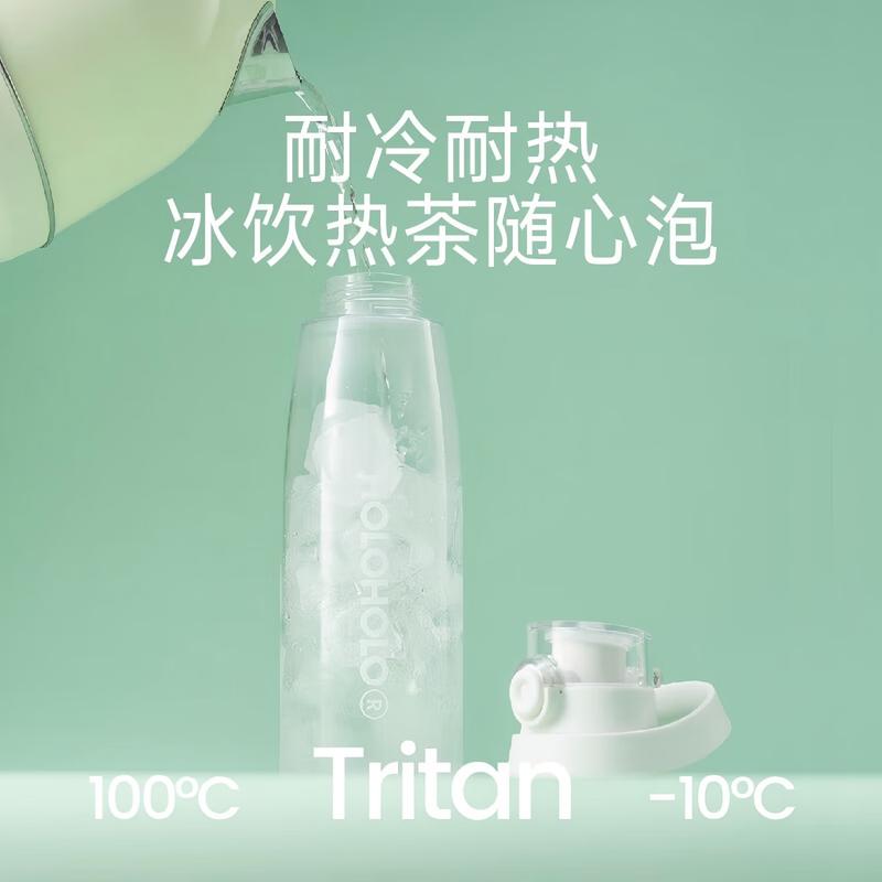 HOLOHOLO 1000ml Pilates Sports Water Bottle with Straw