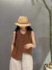 Johnature Retro Artistic Sleeveless Shirt For Women Summer Loose Casual Versatile Tops For Women