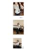 2025 New Arrival Women's White Lace Trim Long-Sleeve T-Shirt, Korean Slim Fit for Spring/Autumn