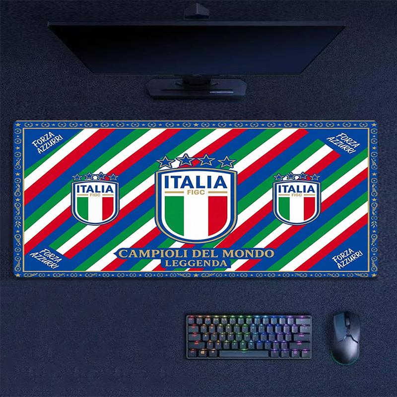 Italy National Football Color Mouse Pad Large Gaming Table Cushion Non-slip Laptop Tablet Big Mousepad XXL Mat Mini PC Playmat With Lock Edge
