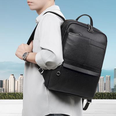 Zaino in vera pelle da uomo, moda maschile, borsa da uomo, borsa per computer di grande capacità, zaino leggero alla moda