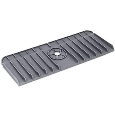 2025+ Kitchen Sink Splash Guard, Silicone Sink Faucet Mat, Sink Draining Pad Behind Faucet, Kitchen Sink Accessories Gray