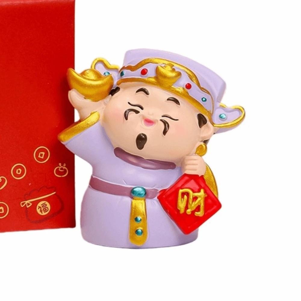 Resin Chinese Wealth God Ornament Guanyin Chinese God Chinese New Year Figurines Tathagata Maitreya New Year Mascot Doll