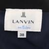 LANVIN en Bleu Made In Japan Midi Length Mesh Switching Flare Skirt 38 Women Used