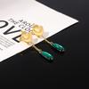 Anime The Apothecary Diaries Emerald Gemstone Earrings Pendant Golden Ship Earr Cosplay Fans Gift For Women Jewelry Accessories
