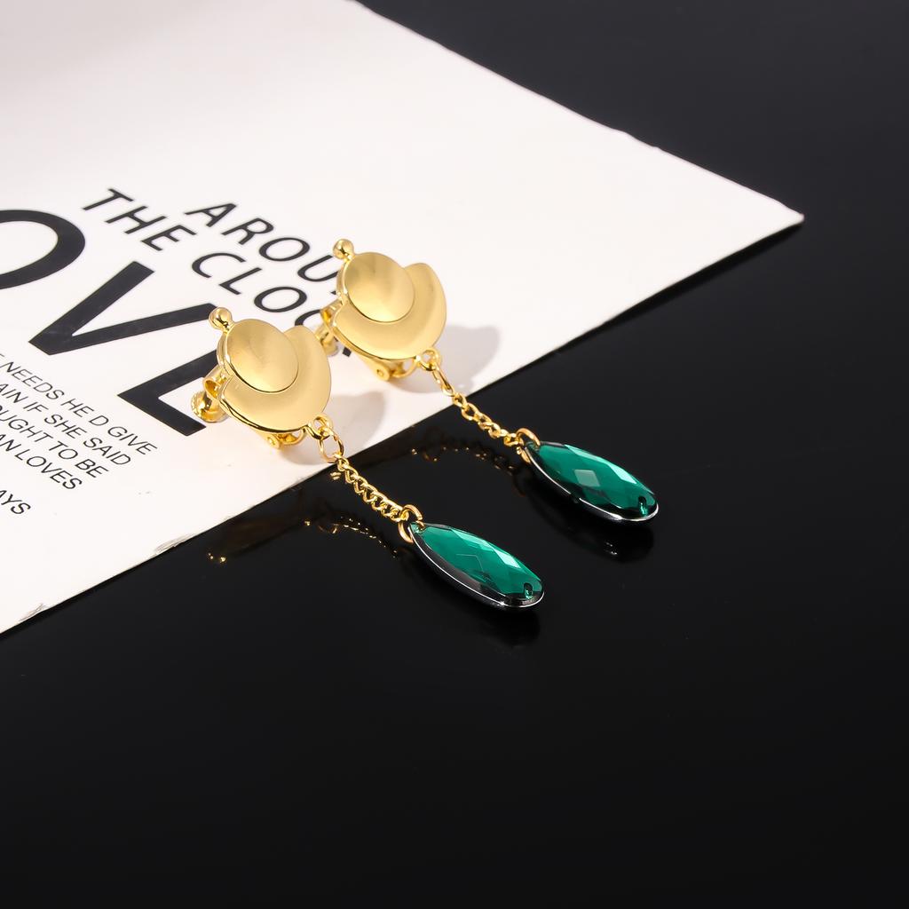 Anime The Apothecary Diaries Emerald Gemstone Earrings Pendant Golden Ship Earr Cosplay Fans Gift For Women Jewelry Accessories