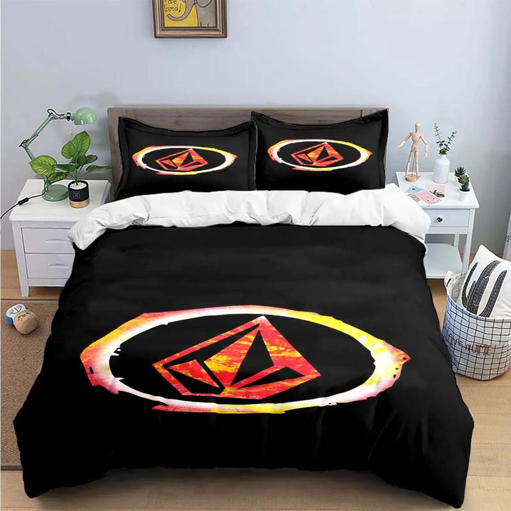 Fashion Exquisite V-Volcom Print Bedding Sets Exquisite Bed Supplies Set Duvet Cover Bed Comforter Set Bedding Set Luxury  Gift