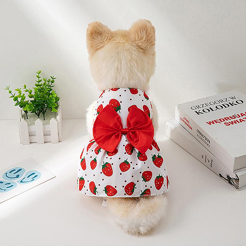 Hond Strik Bloemig Jurkje Schattig Zomer Ultra Dun Bloemige Fragmenten Patroon Teddy Bichon Hond Jurkje Zomer Huisdier Kleding Kat Kleding