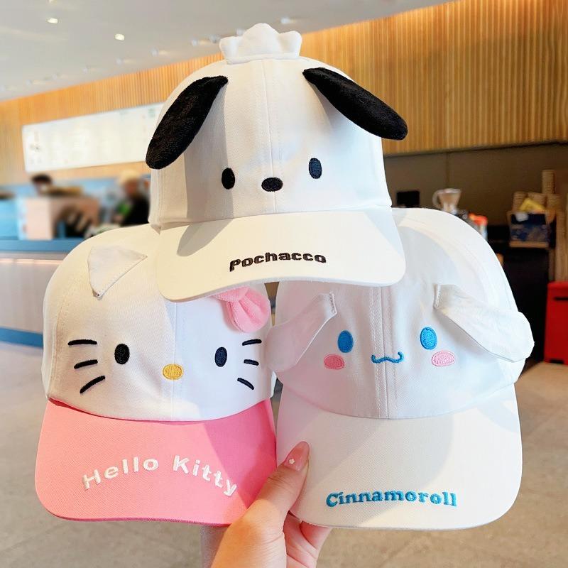 Sanrio Kuromi Creative Cartoon Peripheral Hat for Boys and Girls Baseball Hat Spring/Summer New Duck Tongue Sunscreen Hats