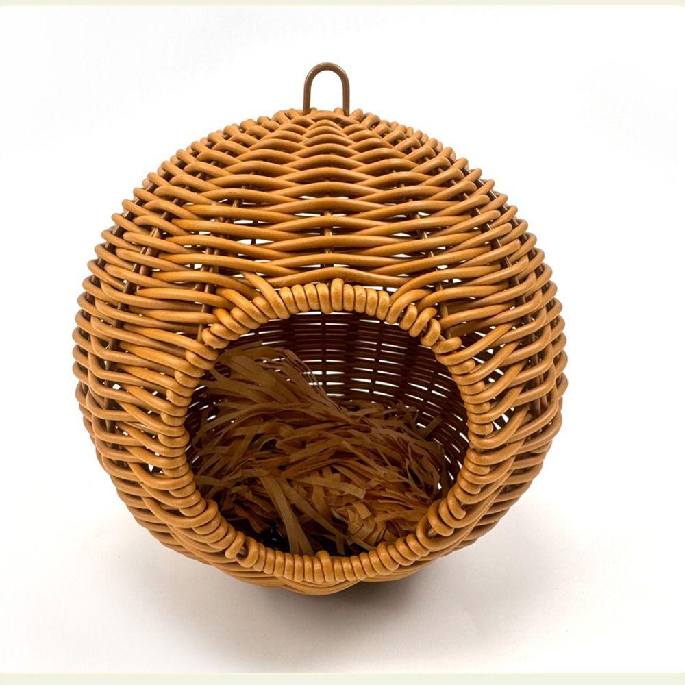 Comfortable Woven Bird Nest Wear-resistant Hanging Hammock Bed Bird Hammock for Cage  Bird Breeding