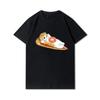 Plus Size Cats Shark Printed Women T Shirts Round Neck Cotton Tops Summer Animal 90S Casual Oversize Black Tees
