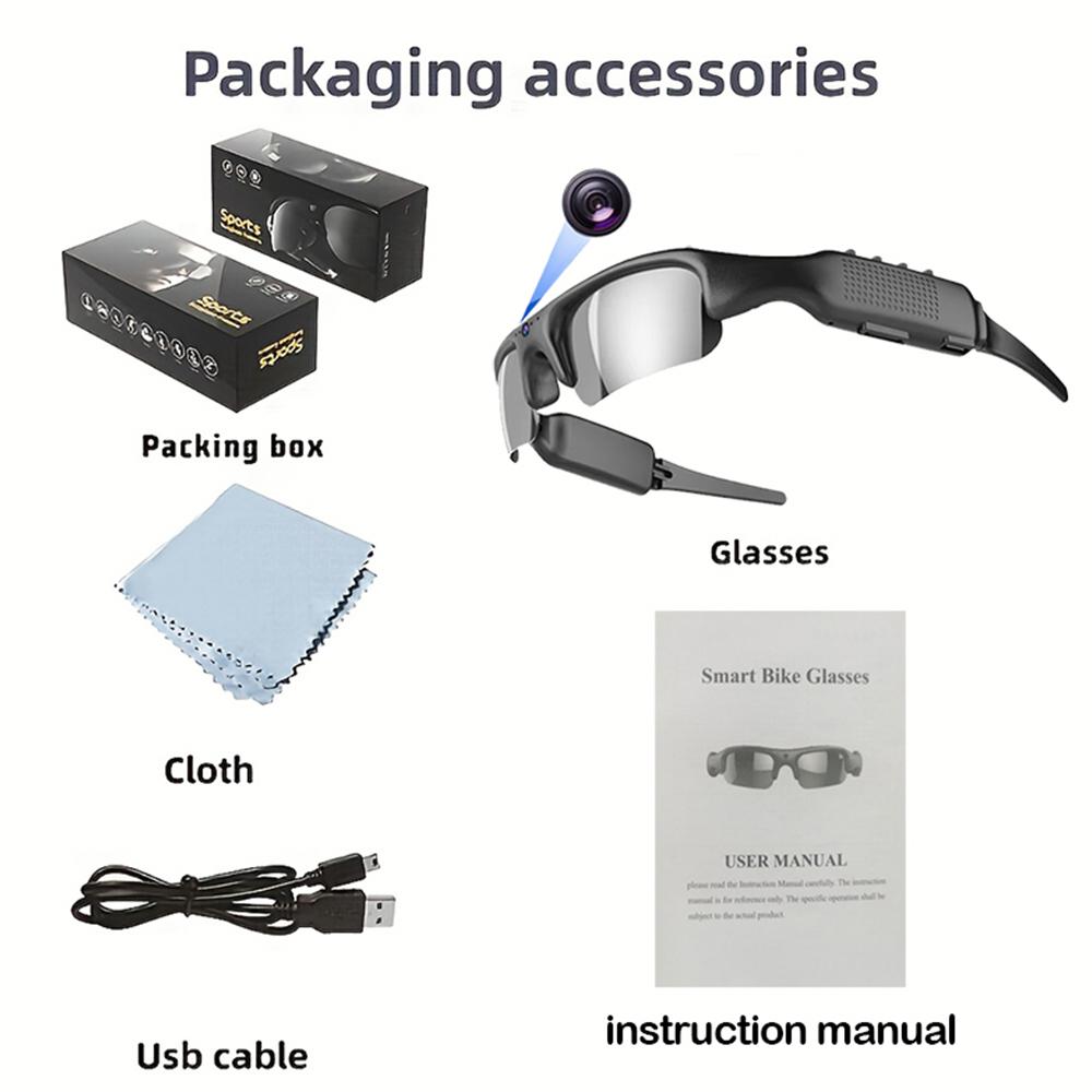 HD 1080P Glasses WIFI Camera Outdoor Bicycle Motorcycle Security Protection Sunglasses Video Camera Polarized Lens Sports Cam