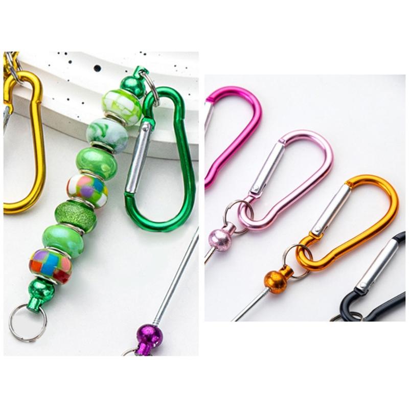 Beadable Keychains Bars Blank Beadable Keychains Bars Metal Keychains Multifunctional Key Fob Blank for Jewelry Making